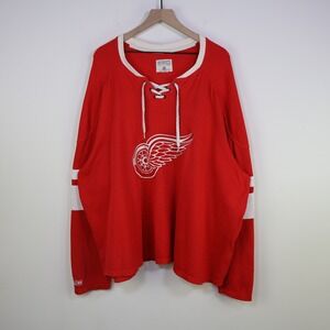 2016 CCM Detroit Red Wings Tie Down Cotton Hockey Jersey 2XL